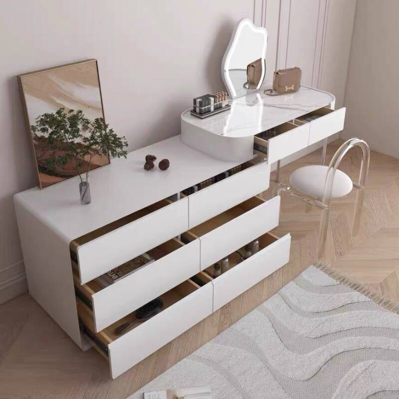 Multi-Purpose Vanity Set with LED Lighting, Scalable, Adjustable Touch and Brightness
