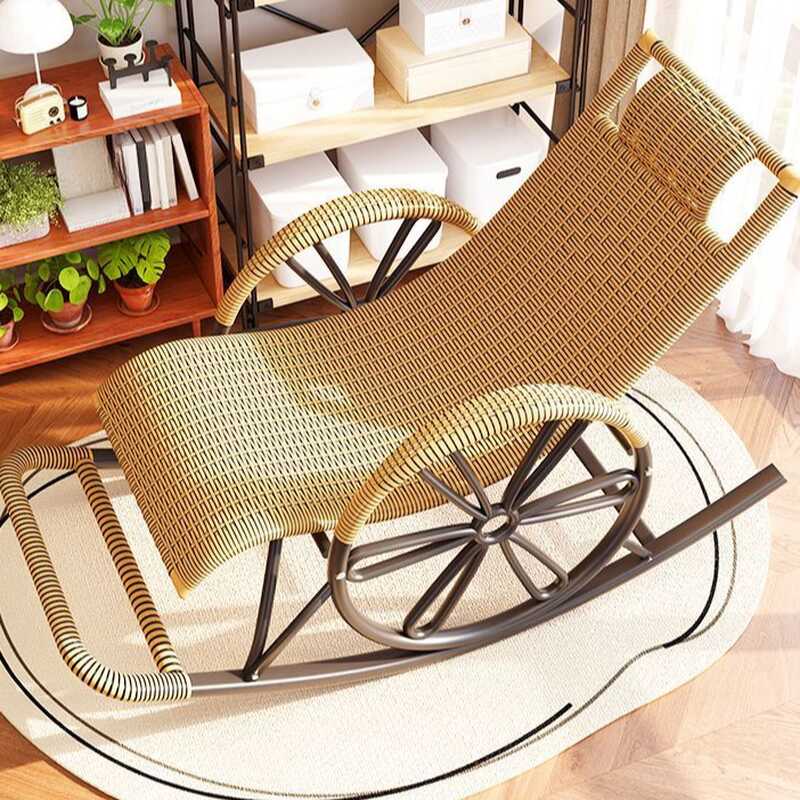 Simple Willow Porch Rocker, Scratch-tolerant with Round Arm