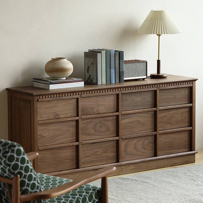 Simple Double Dresser with 3 Tiers and 12 Drawers