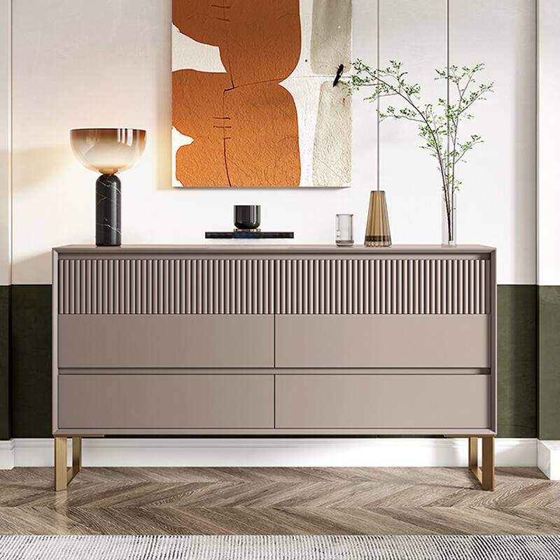 Dove Grey Simple 3-Tier Double Dresser