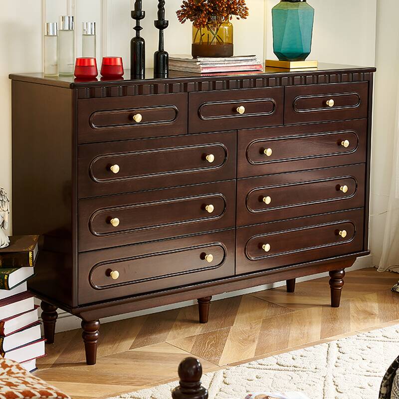 Simple Timber Vertical/Horizontal Auburn Console Dresser with 4 Tiers/6 Tiers/5 Tiers