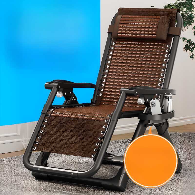 Blue/Olive Green/Gray Standard (No Motion) Arm Recliner with Removable Cushion, Pillow, Lumbar Support & Cup Holder, Locking Back Angle