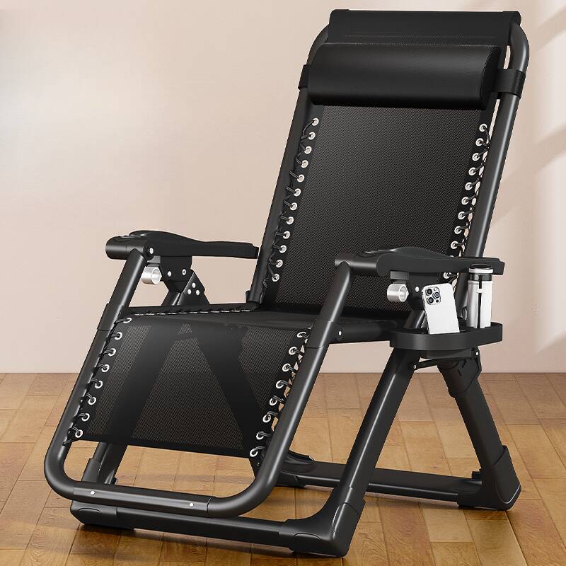 Blue/Light Green/Grey Recliner Armchair with Removable Cushion, Pillow, Locking Back Angle, Cupholder & Independent Foot Movement, Standard (No Motion)