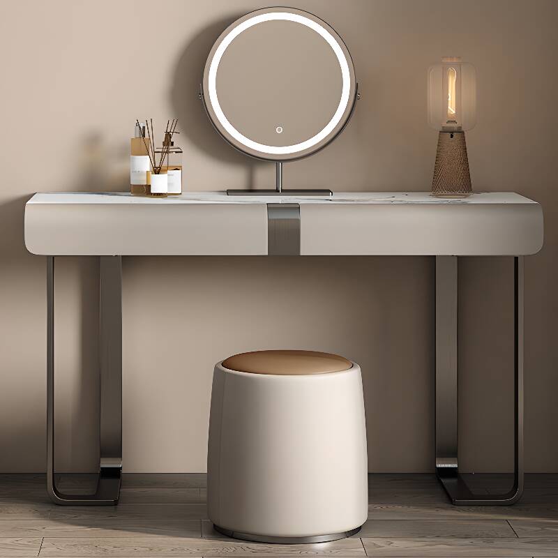 Vanity Set with Dividers, Lighting, Push-Pull, Adjustable Touch, and Brightness Control