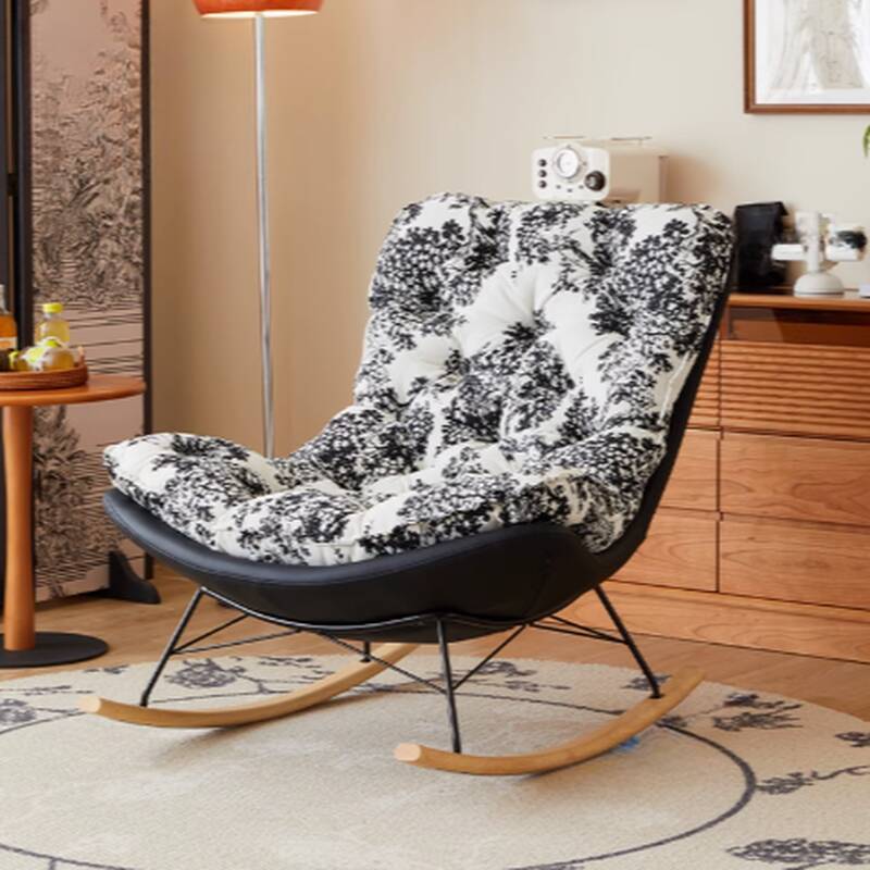 Simple Upholstered Porch Rocker: Padded