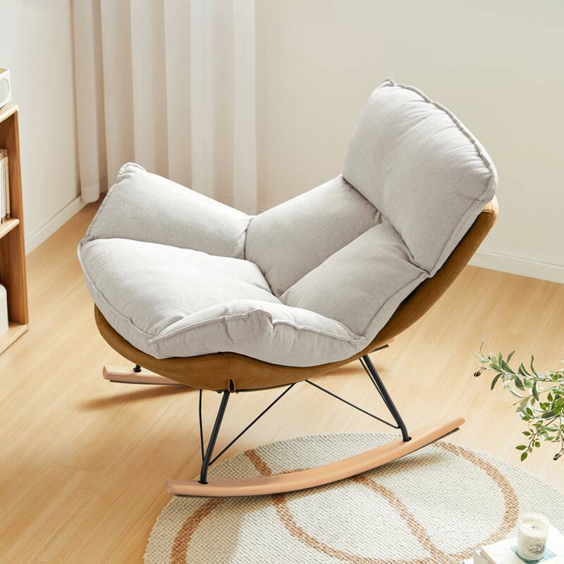 Simple Upholstered Rocking Seat with Scratch-tolerant and Padded Finish