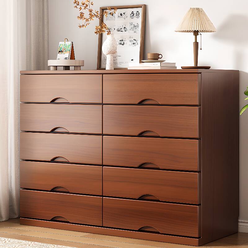 Minimalist Double Dresser with 10 Drawers/12 Drawers, 5 Tiers/4 Tiers Included