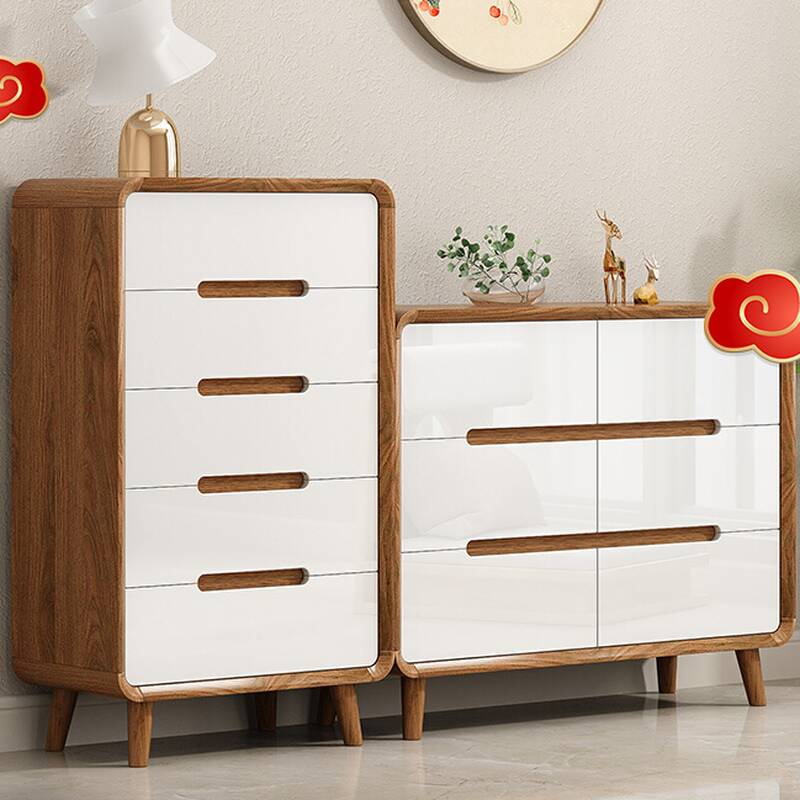 Simple 3 Tiers/4 Tiers/5 Tiers Manufactured Wood Double Dresser/Bachelor Chest with Drawers