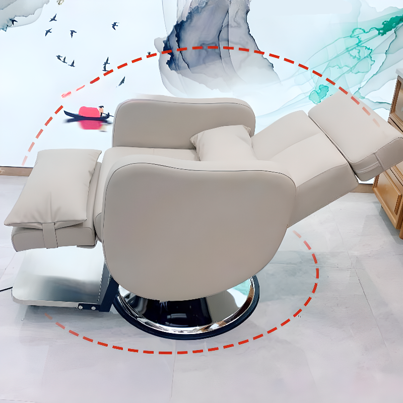 Stain Resistant Barber Chair with Adaptable Backrest and Motorized Recline