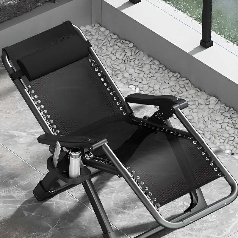 Indoor Compact Arm Recliner with Upholstered Finish, Headrest, and Cup Holder