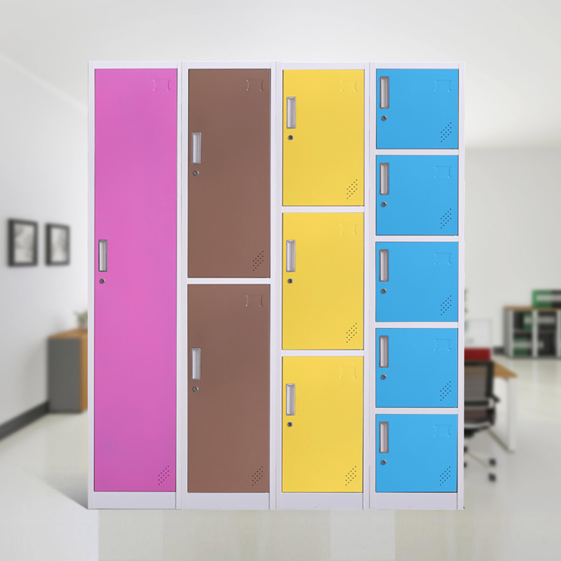 Art Deco 5-layer/3 Tiers/4-tier Lockable Gym & Locker Room Lockers with Key & Ventilated Door, Locker Base & 5 Compartments/Three Compartments/Four Compartments