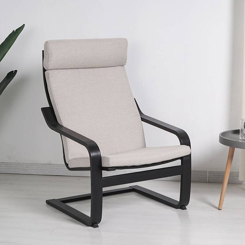 Modish Upholstered Rocking Accent Chair with Track Arm