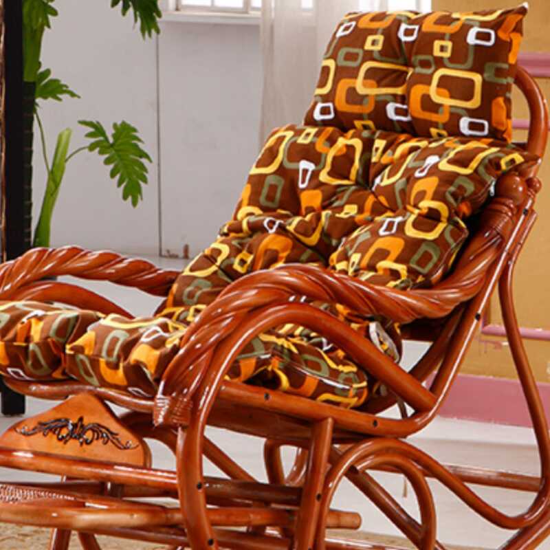 Cocoa Modish Upholstered Rocking Chair with Track Arm