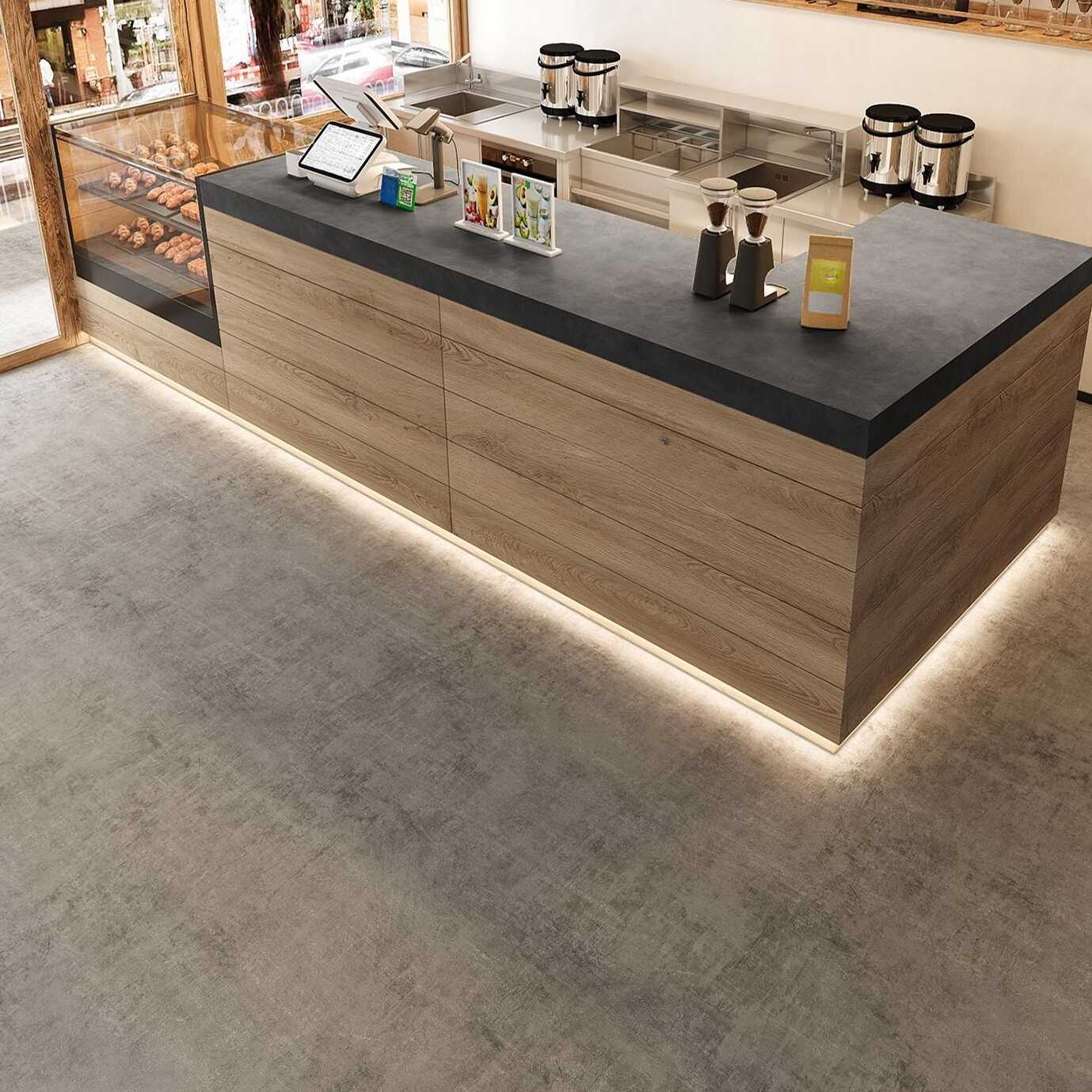 L-Shape Reception Desk with Closet, Keyboard Tray, Desk Return, Drawer Pedestal on Manufactured Wood Top
