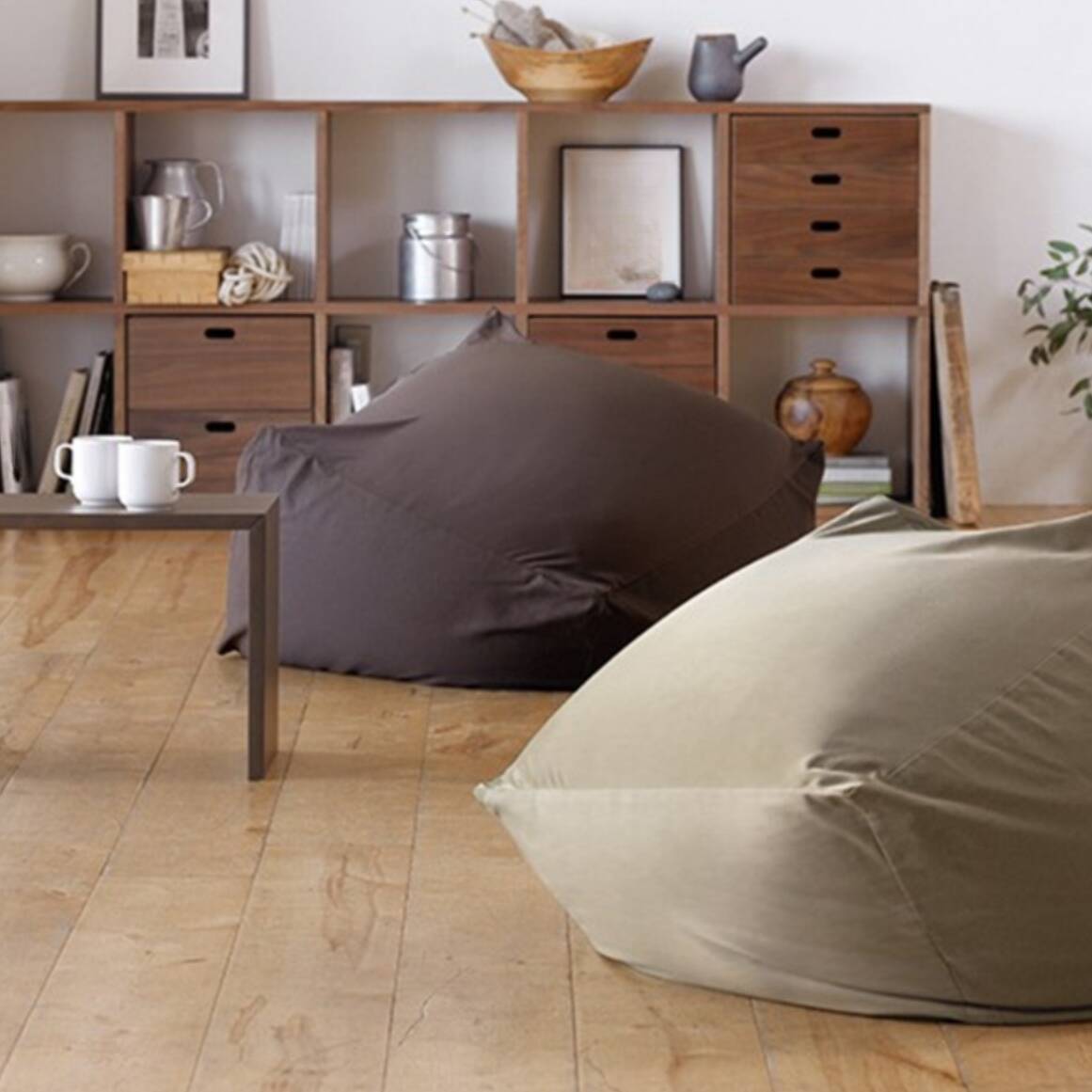 Durable Canvas/Denim Sack Chair in Burgundy/Cerulean/Green, Seats 1, Pre-Filled Bean Bag with Removable Cover