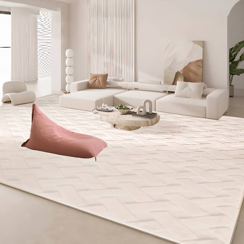 Pre-Filled Bean Bag Chair Blue/Gray/White Linen Blend Beanie Chair Seats 1 with Removable Cover, Fill Included