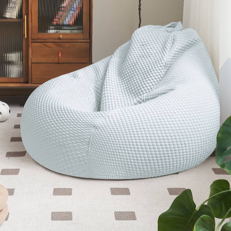 Solid Colour Synthetic Bean Bag Set in White, Magenta, and Blue, Pre-Filled with Removable Cover for One