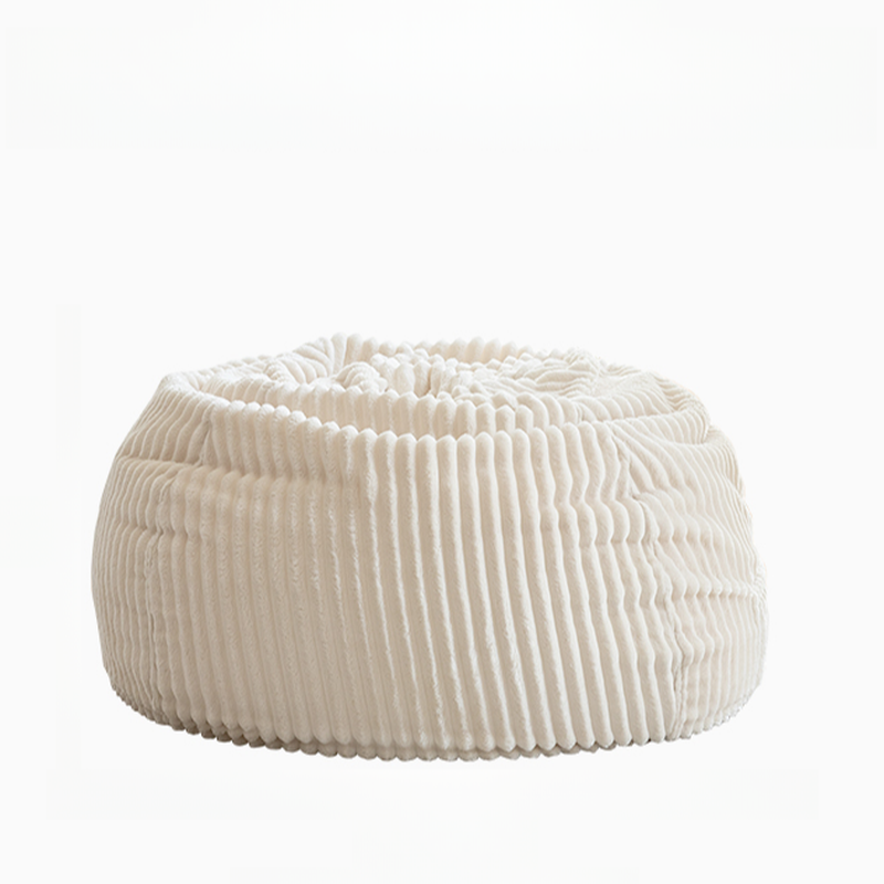 Solid Colour Ultrasuede Bean Bag Chair in Light Gray/Magenta/Cream, Seats 1, with Removable Pre-Filled Cover