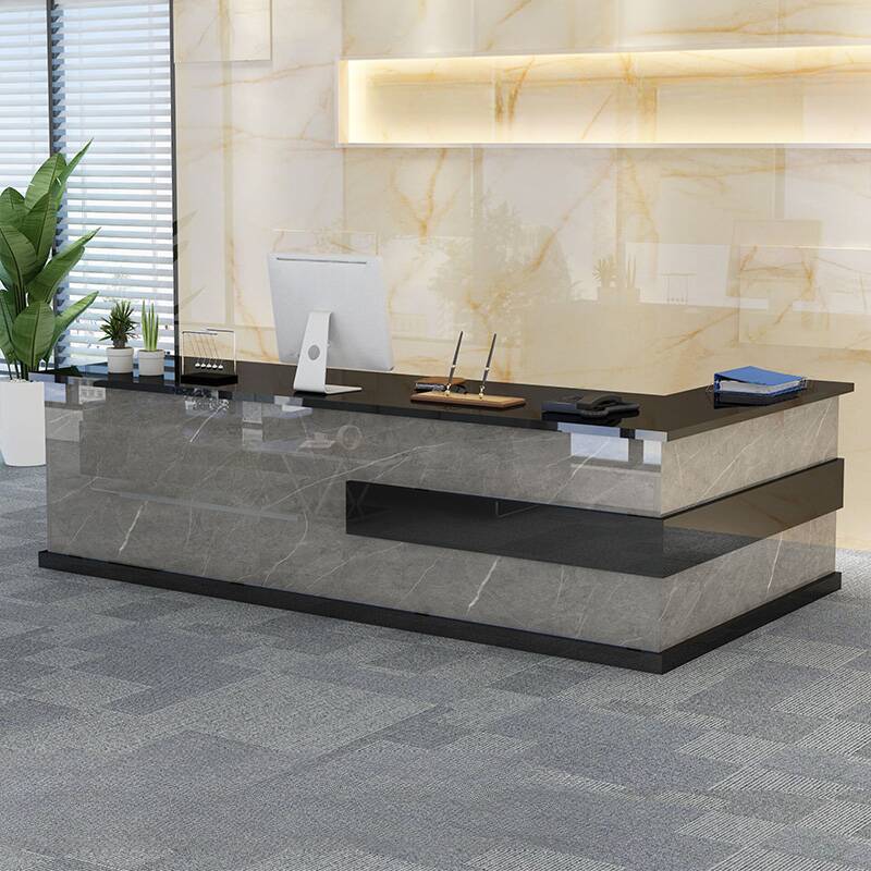 L-Shape Desk with Locker, Keyboard Tray, Desk Return, Natural Finish Top, Filing Cabinet, Manufactured Wood Top, and 1 Drawer Pedestal