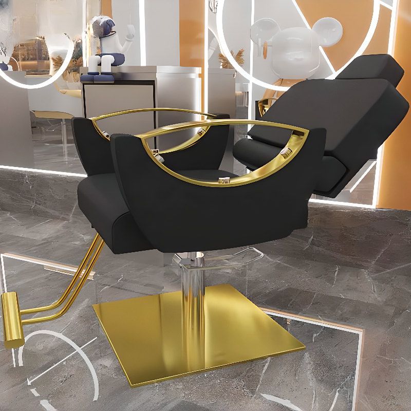 Square Swivel Barber Chair with Airy Back