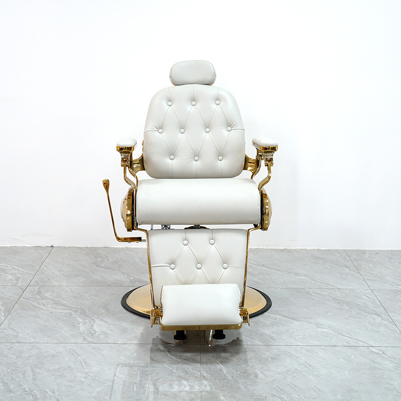 Tear Resistant Reclining Barber Chair with Armrest and Airy Back