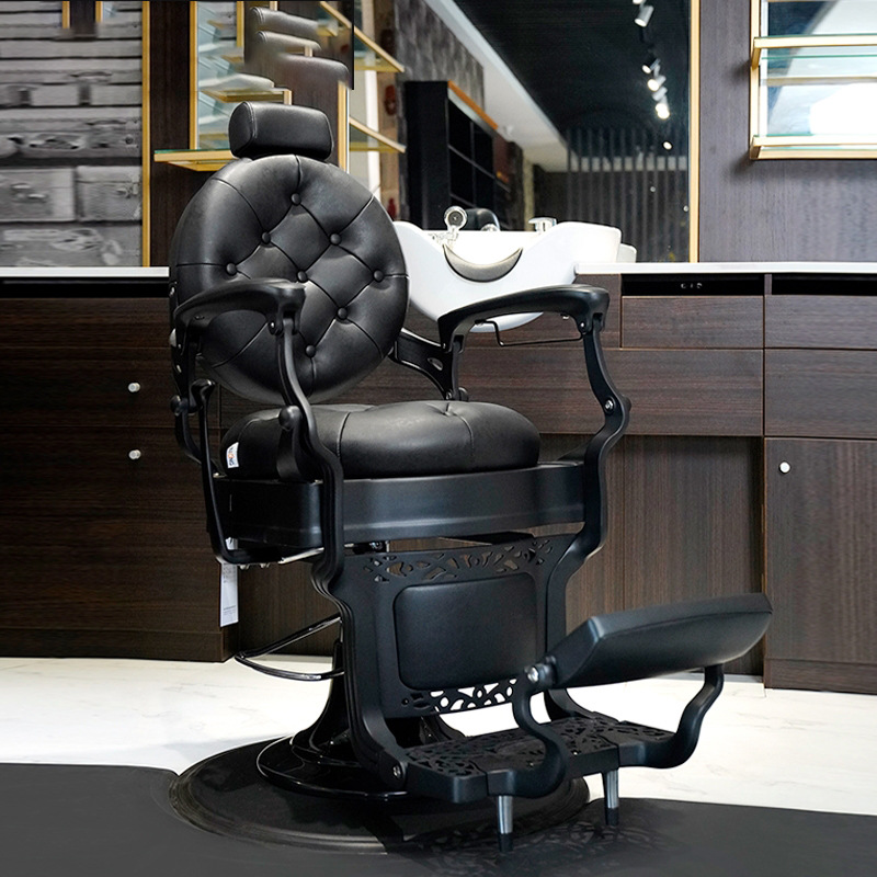 Circular-shaped Airy Back Reclining Barber Chair