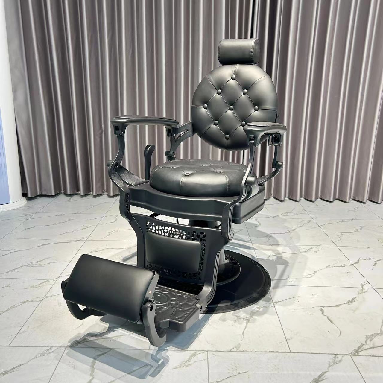 Circular-shaped Reclining Barber Chair