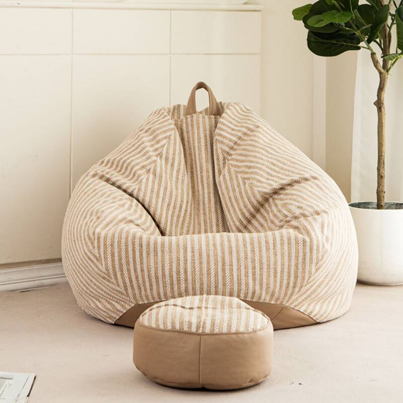 Striped Linen Blend Bean Bag Set in Multiple Colours