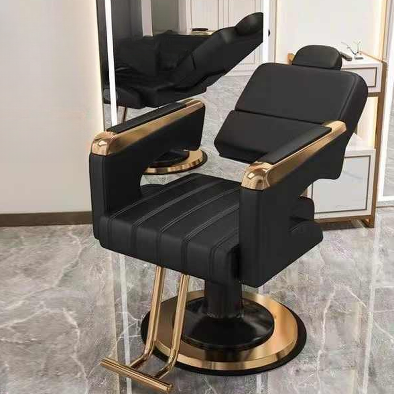 Hand-push Button Reclining Barber Chair with Variable Backrest