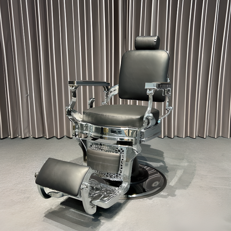 Scratch-proof Reclining Barber Chair with Arm and Exposed Back