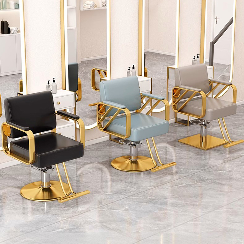 Rectangular Arm Styling Chair with Solid Colour Stainless Steel Frame and Swivel Footrest