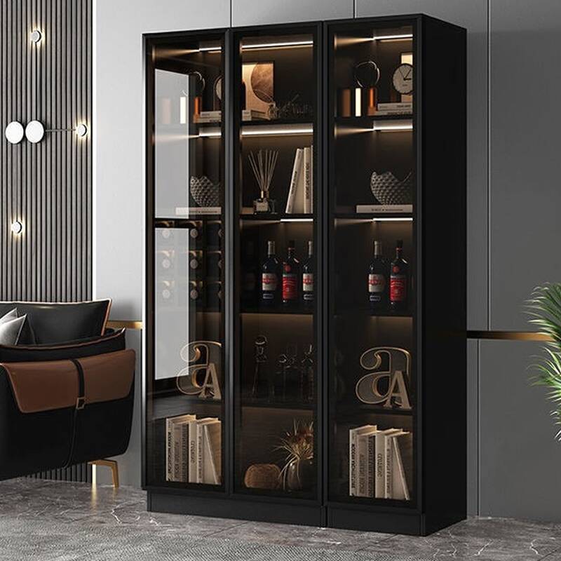 Unfixed Design Wine Bag Holder with Shelf and Doors